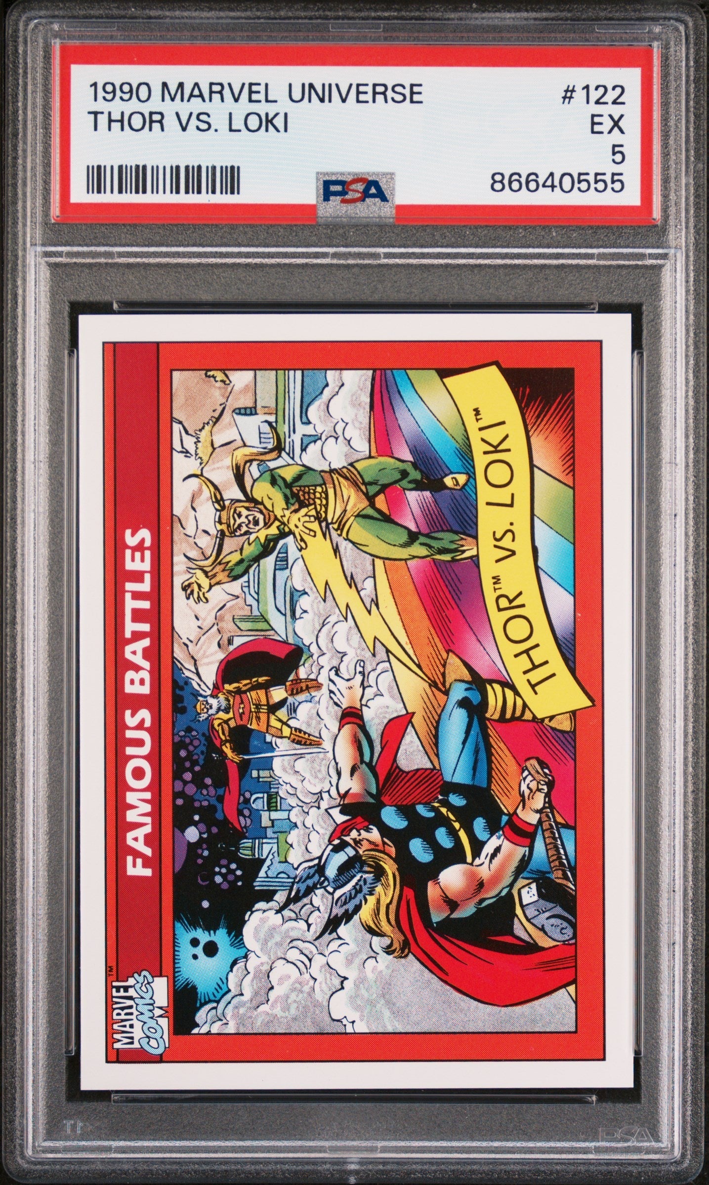 1990 MARVEL UNIVERSE THOR VS. LOKI #122 - PSA 5