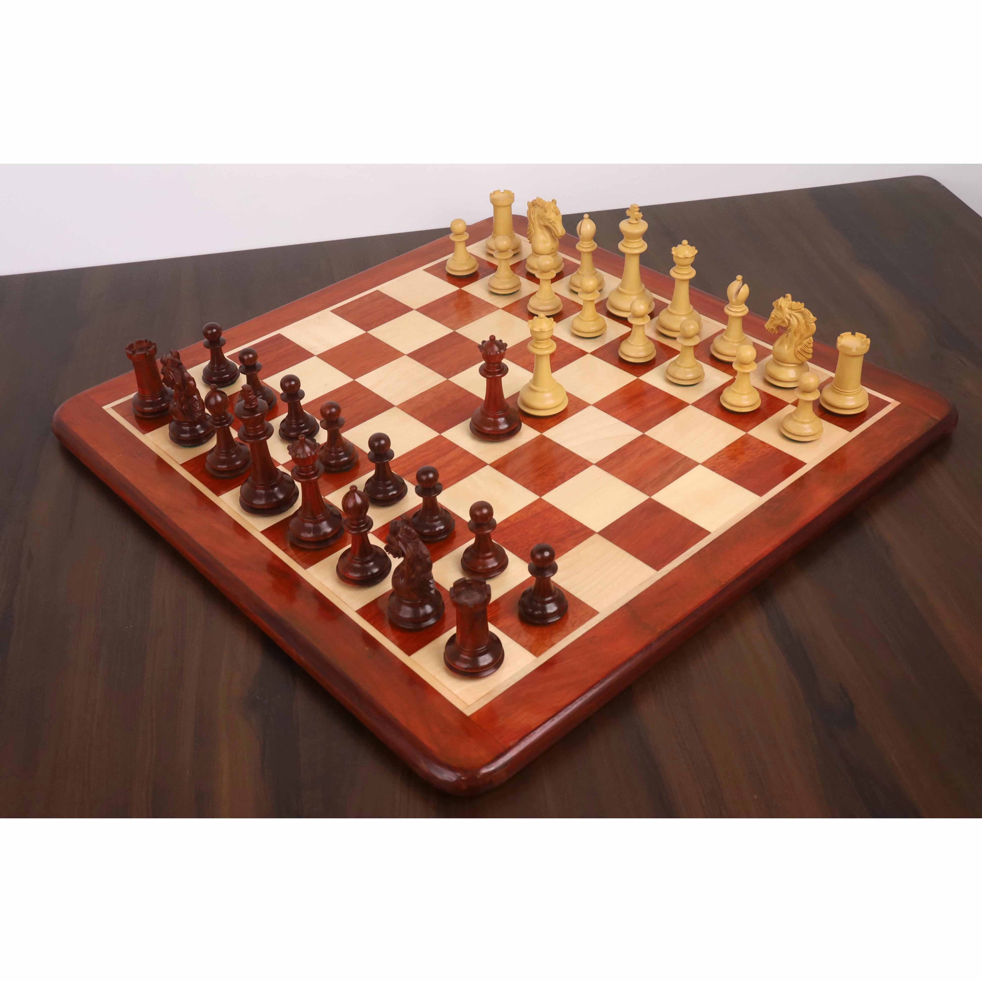 3.9" Heritage Series Staunton Chess Set (Chess Pieces Only) Bud Rosewood & Boxwood