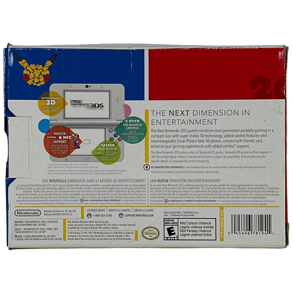 Pokémon Red Blue 20th Anniversary Edition Nintendo 3DS Console