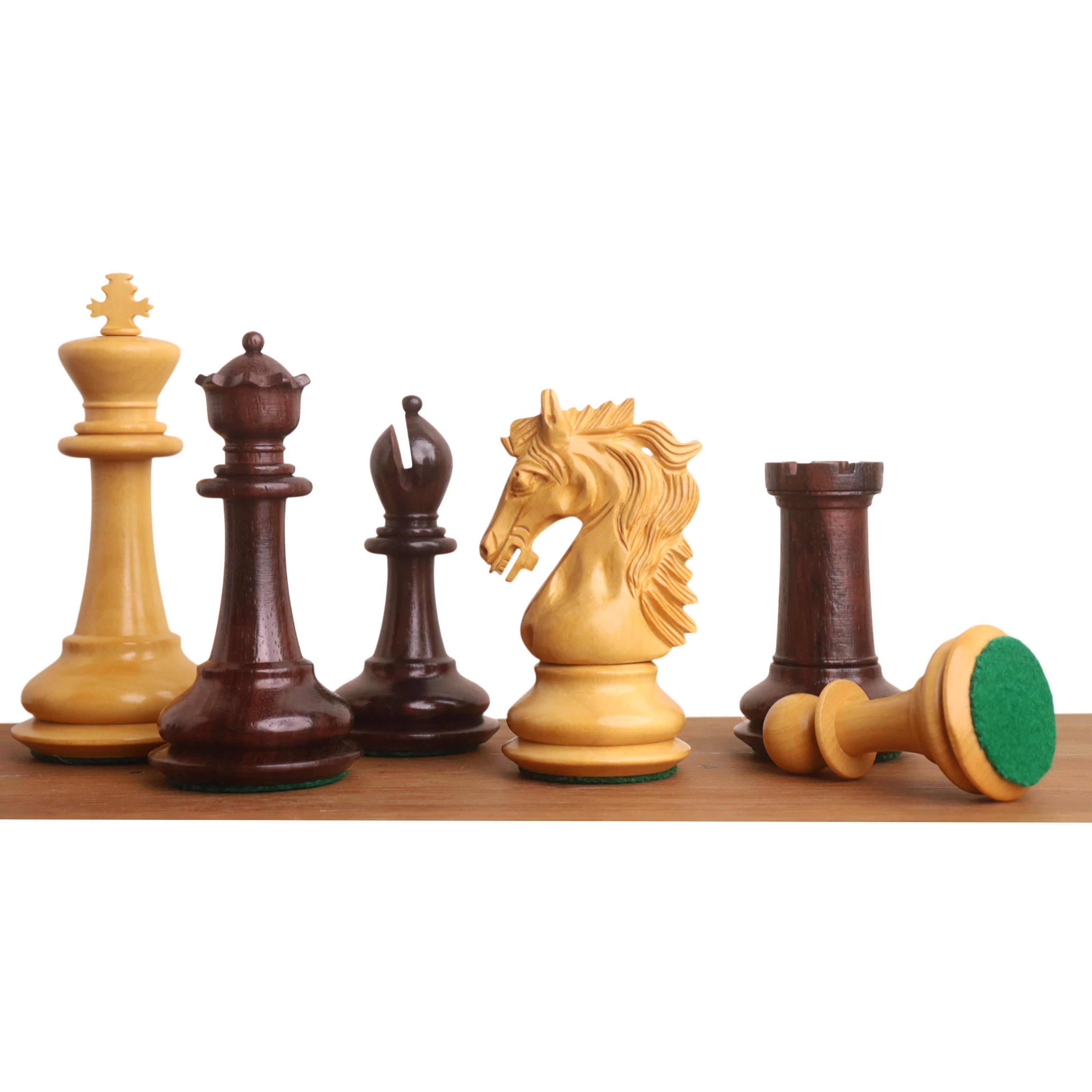 3.9" Heritage Series Staunton Chess Set (Chess Pieces Only) Rosewood & Boxwood
