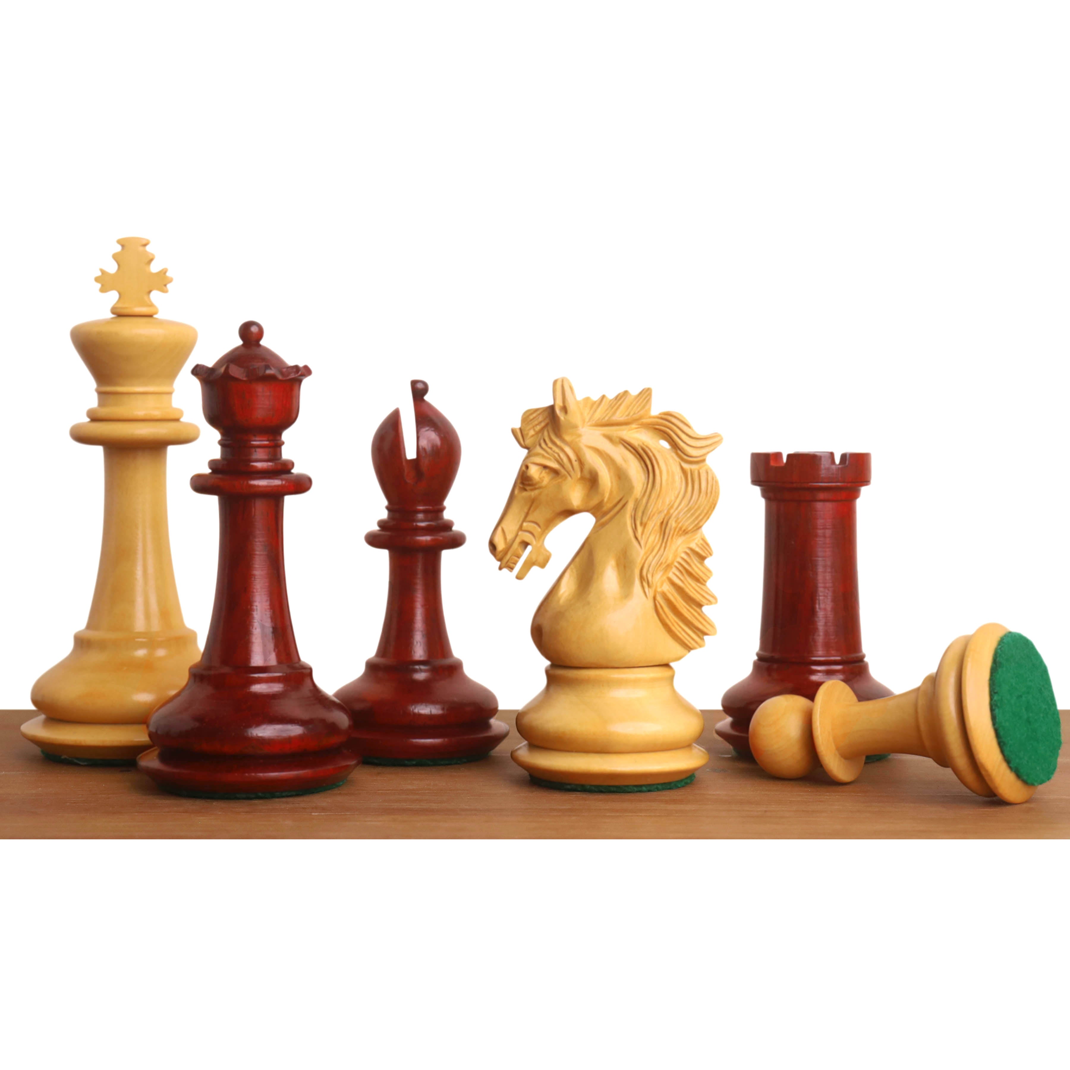 3.9" Heritage Series Staunton Chess Set (Chess Pieces Only) Bud Rosewood & Boxwood