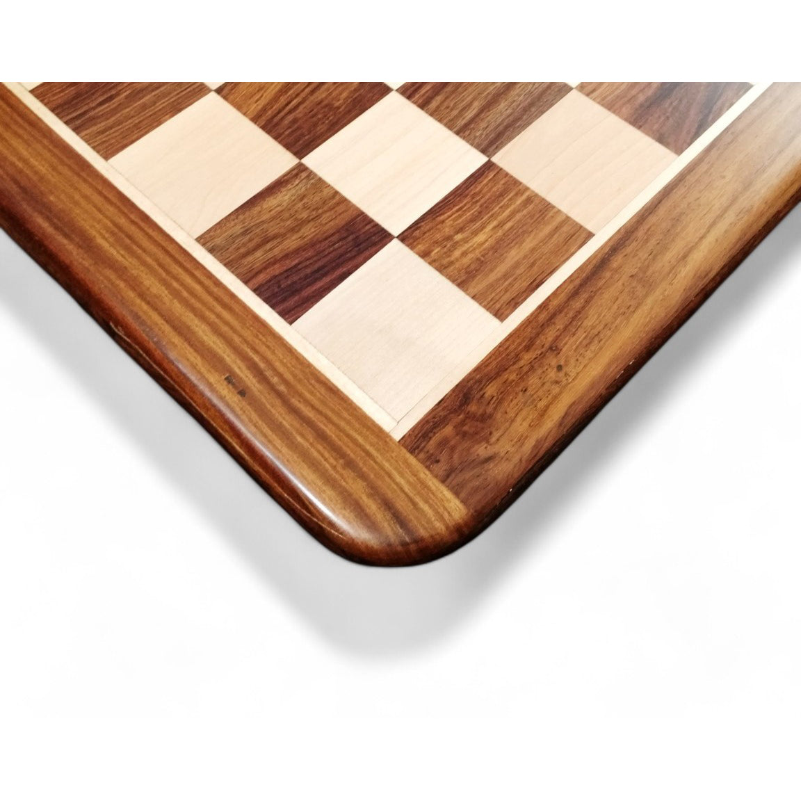 19" Inlaid Chessboard Golden Rosewood & Maple - 1.97” Square ~ 50 mm