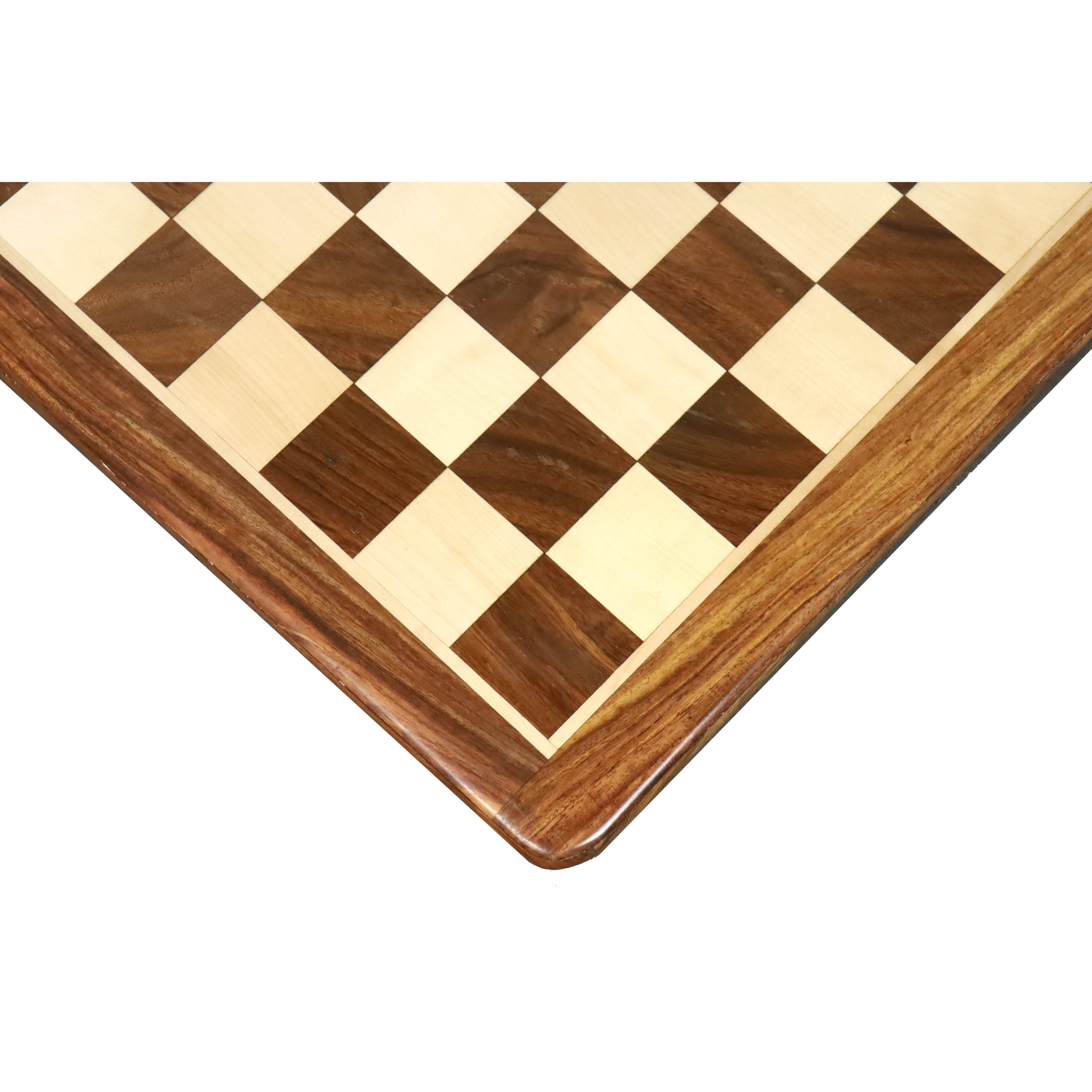 21” Inlaid Chessboard in Golden Rosewood & Maple Wood 2.16” Square ~ 55 mm