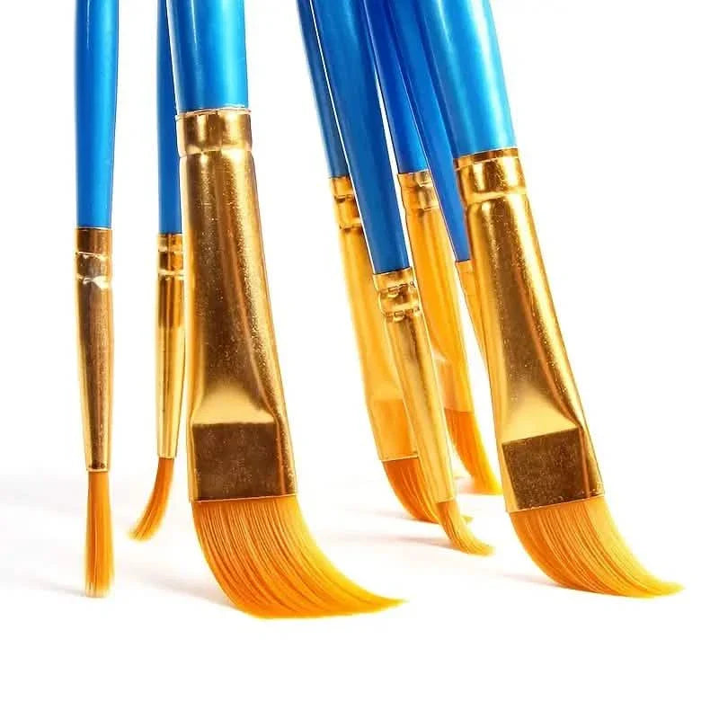 10 Piece Nylon Paintbrush Kit
