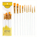 10 Piece Nylon Paintbrush Kit