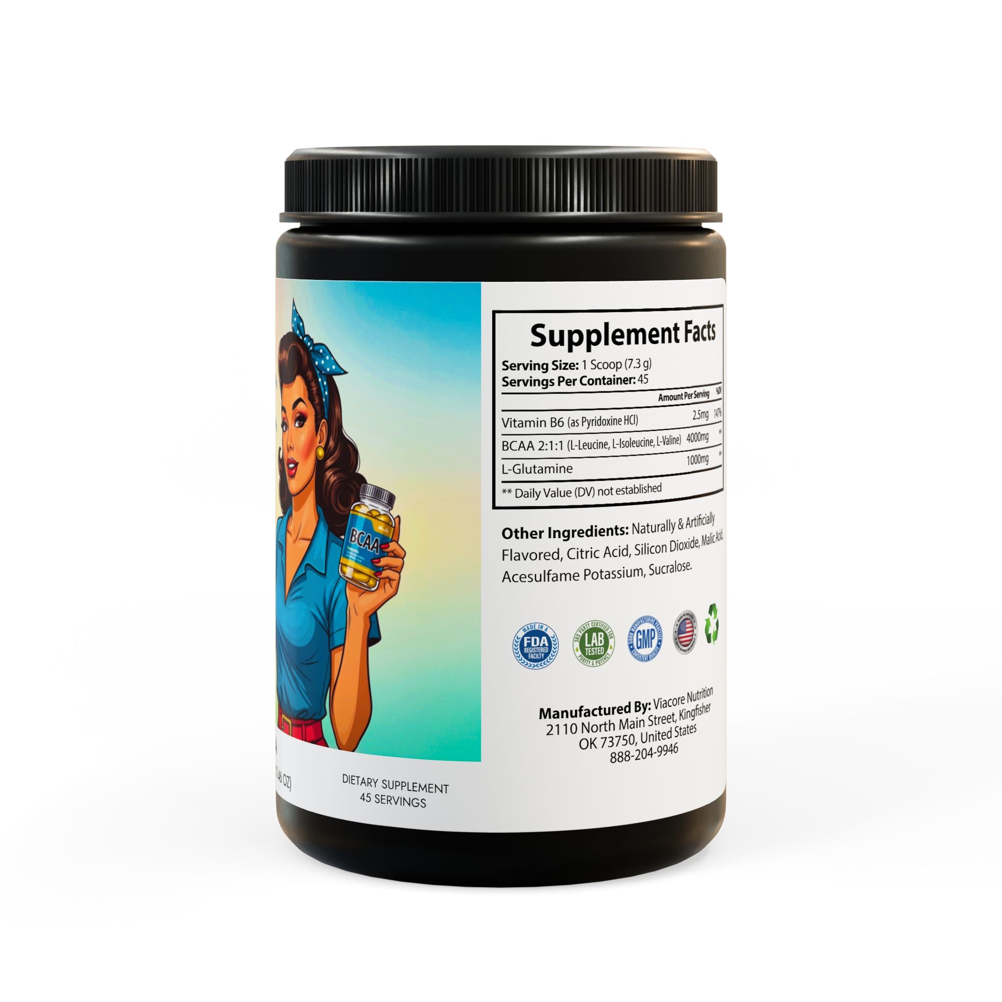 BCAA Supplement, Watermelon (325g, 11.46oz, 45 servings)