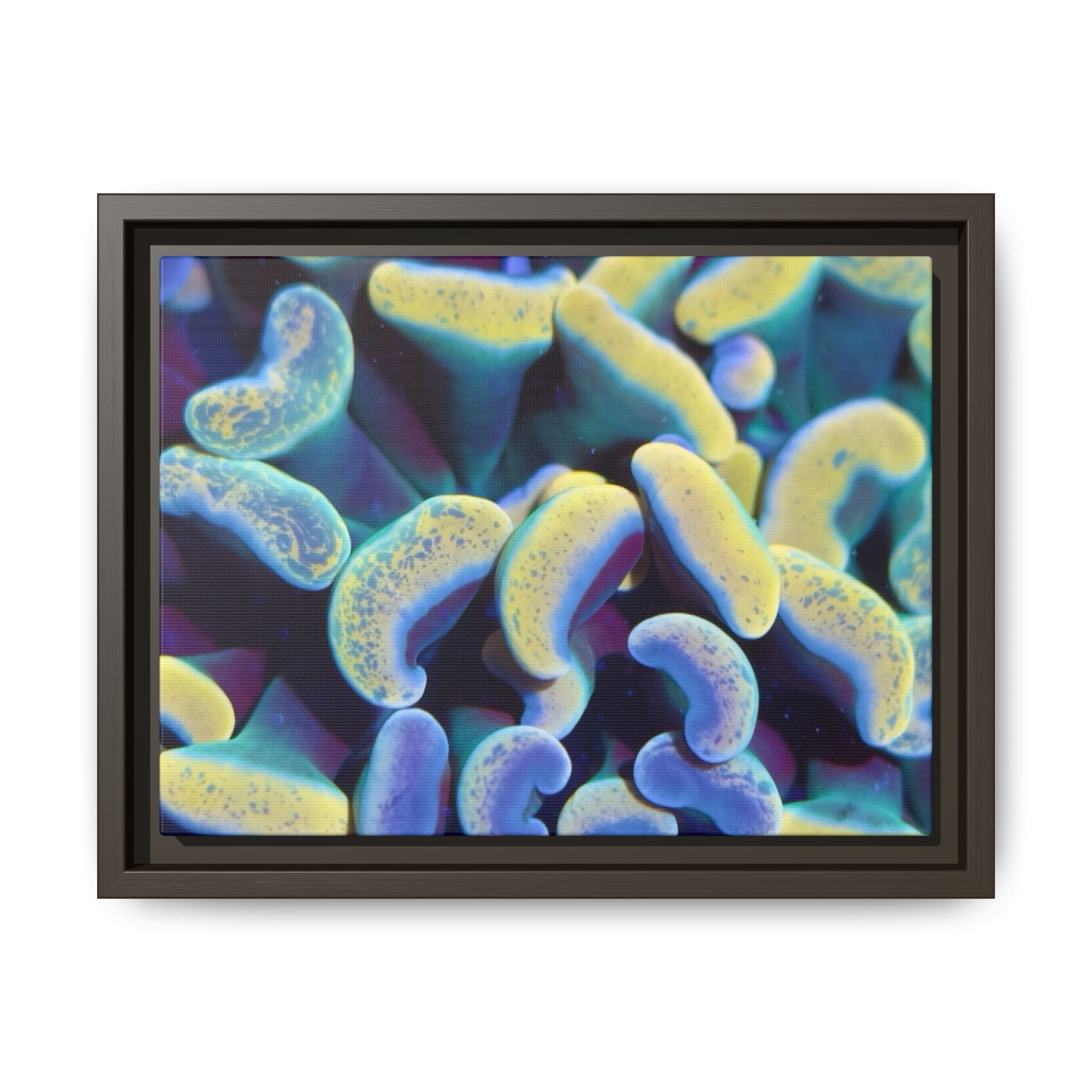 Customizable Vibrant Framed Matte Canvas Print, Modern Aesthetic