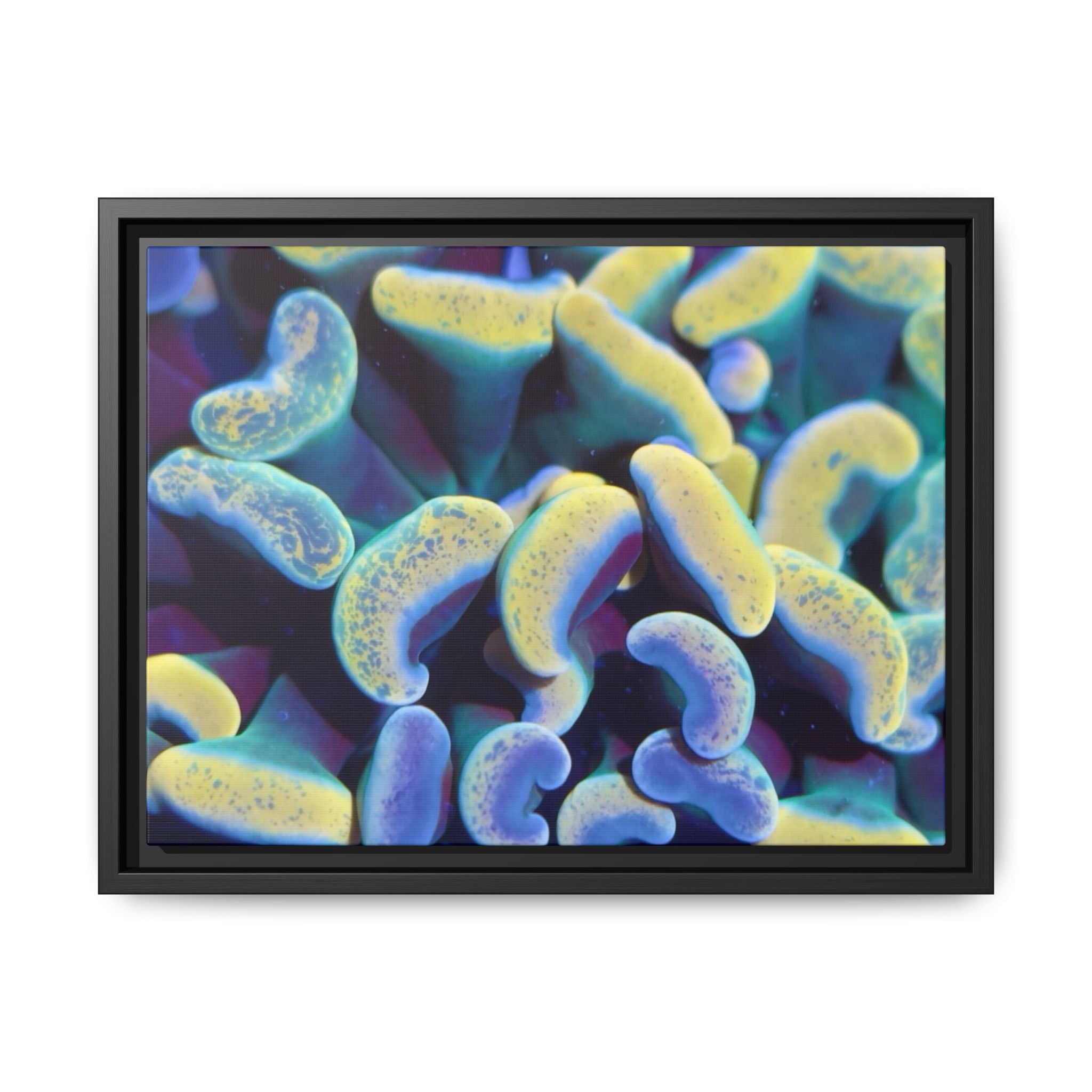 Customizable Vibrant Framed Matte Canvas Print, Modern Aesthetic