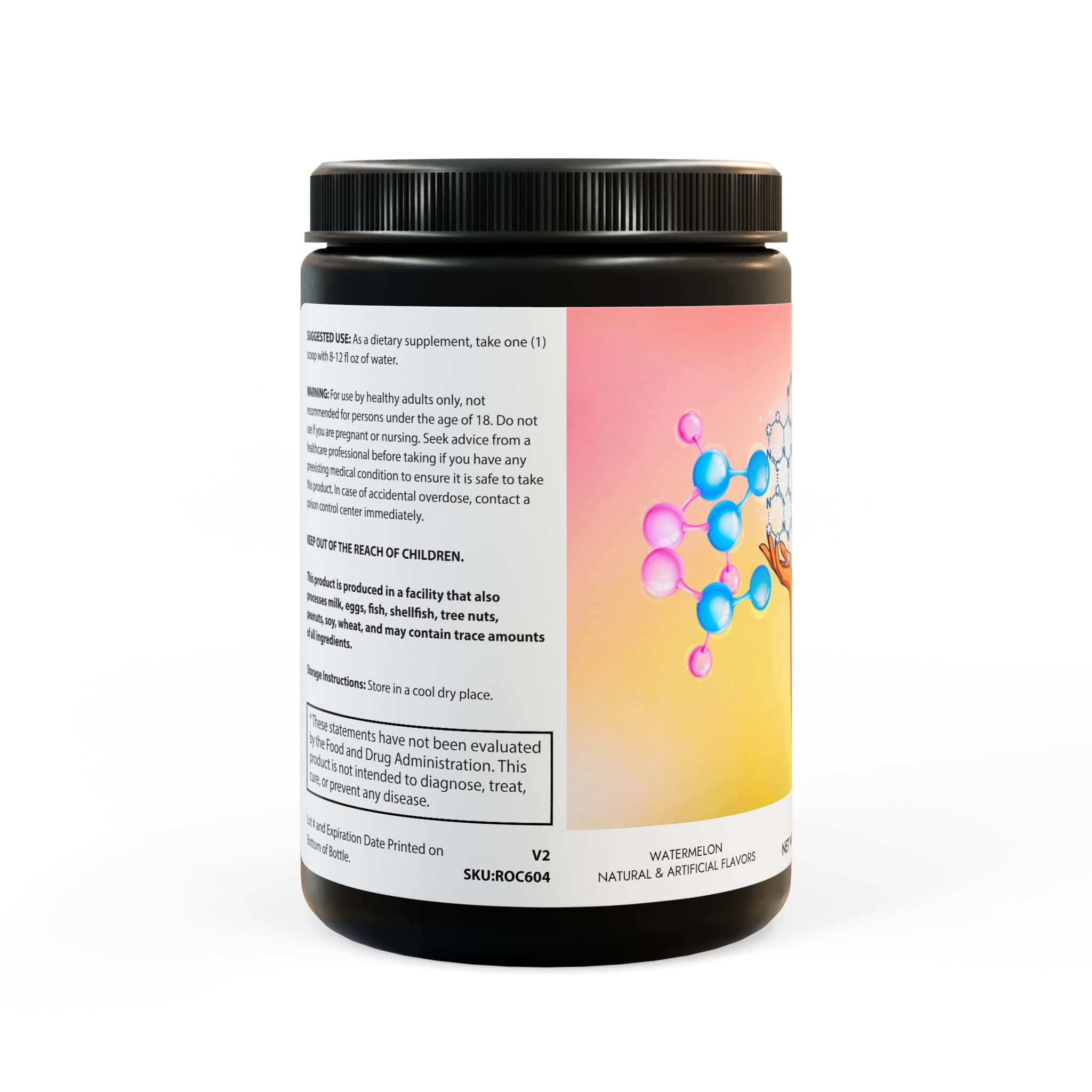 BCAA Supplement, Watermelon (325g, 11.46oz, 45 servings)
