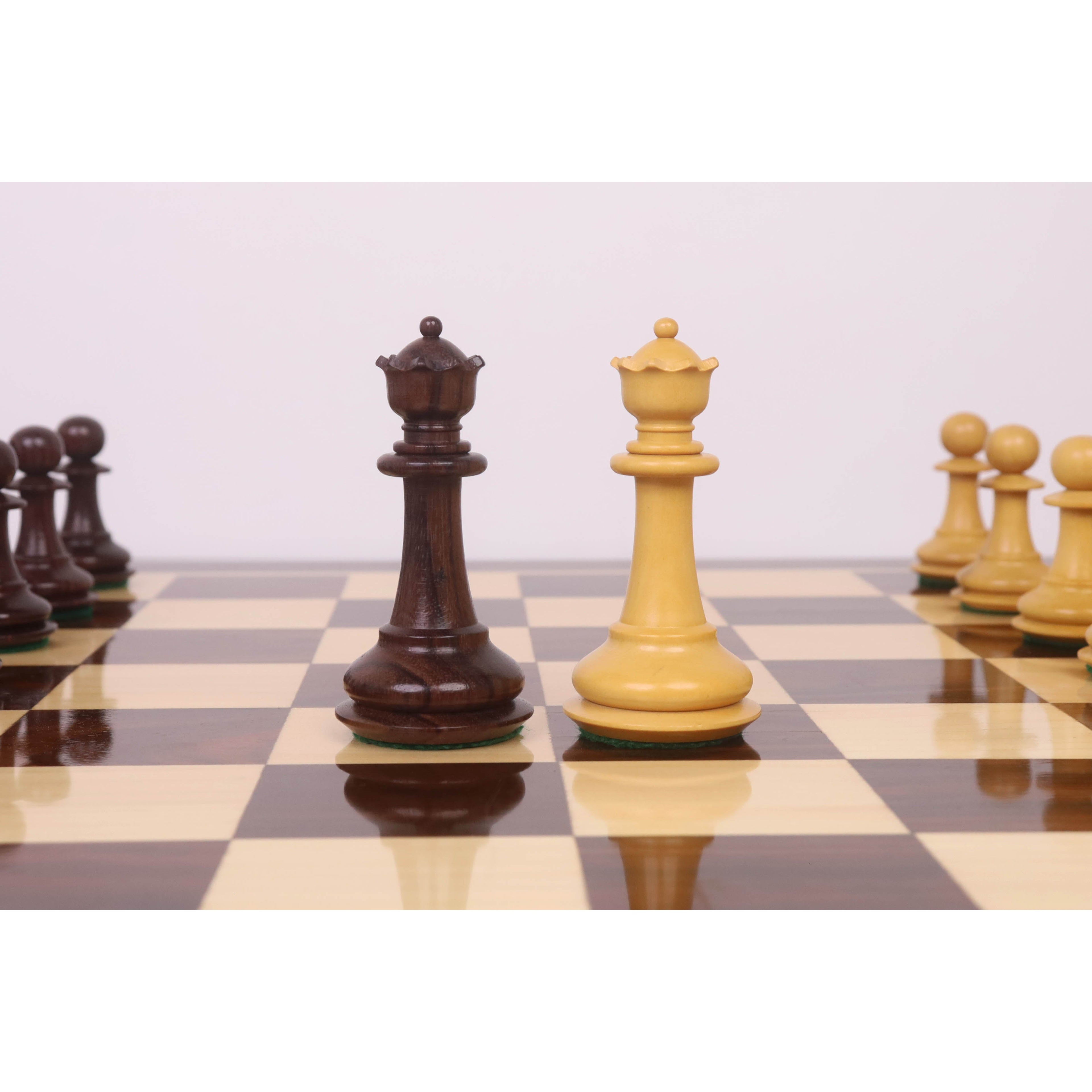 3.9" Heritage Series Staunton Chess Set (Chess Pieces Only) Rosewood & Boxwood