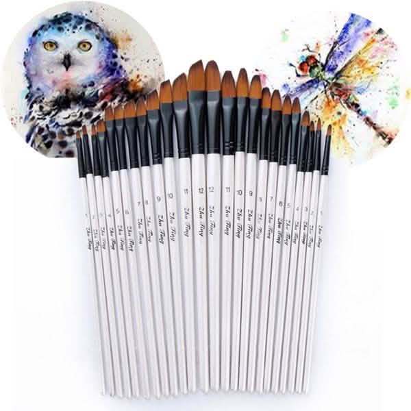 12 Piece Watercolor Paint Brush Kit