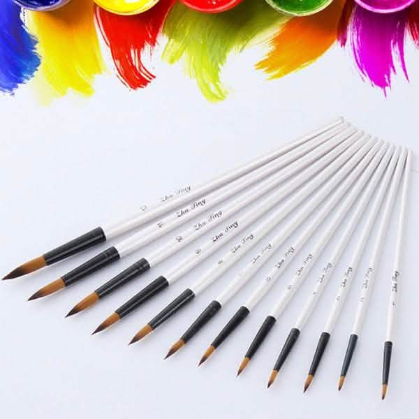 12 Piece Watercolor Paint Brush Kit