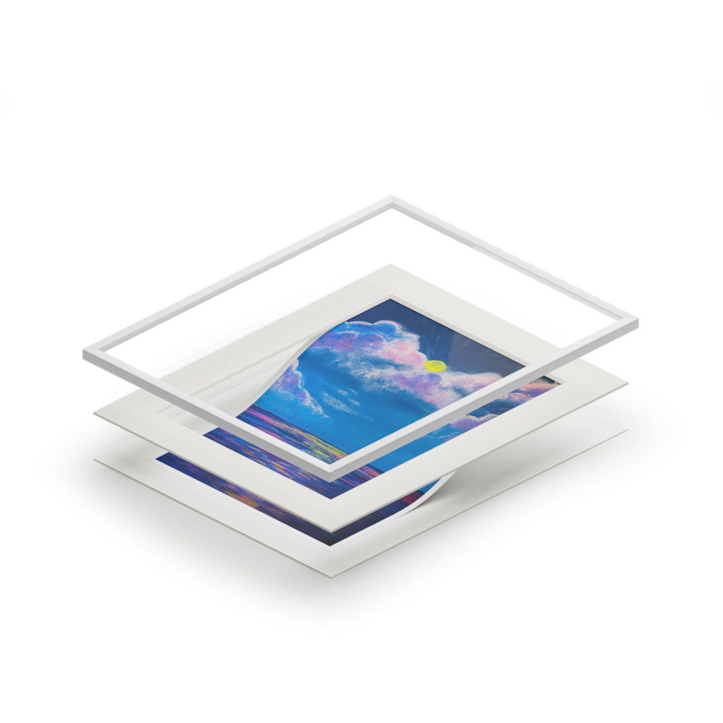 “Holographic Sunset” Passepartout Giclée Print