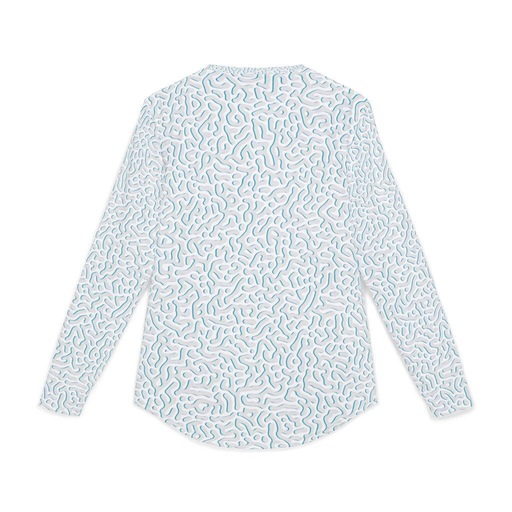 Outdoor UV Protection Long Sleeve Sport Shirt Coral Maze