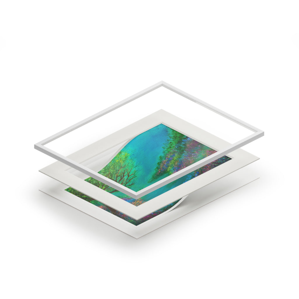“Foggy Creek” Passepartout Giclée Print
