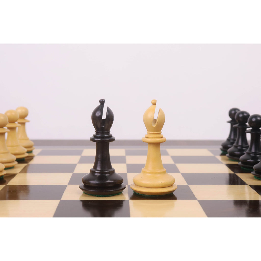 3.9" Heritage Series Staunton Chess Set (Chess Pieces Only) Ebonised Boxwood