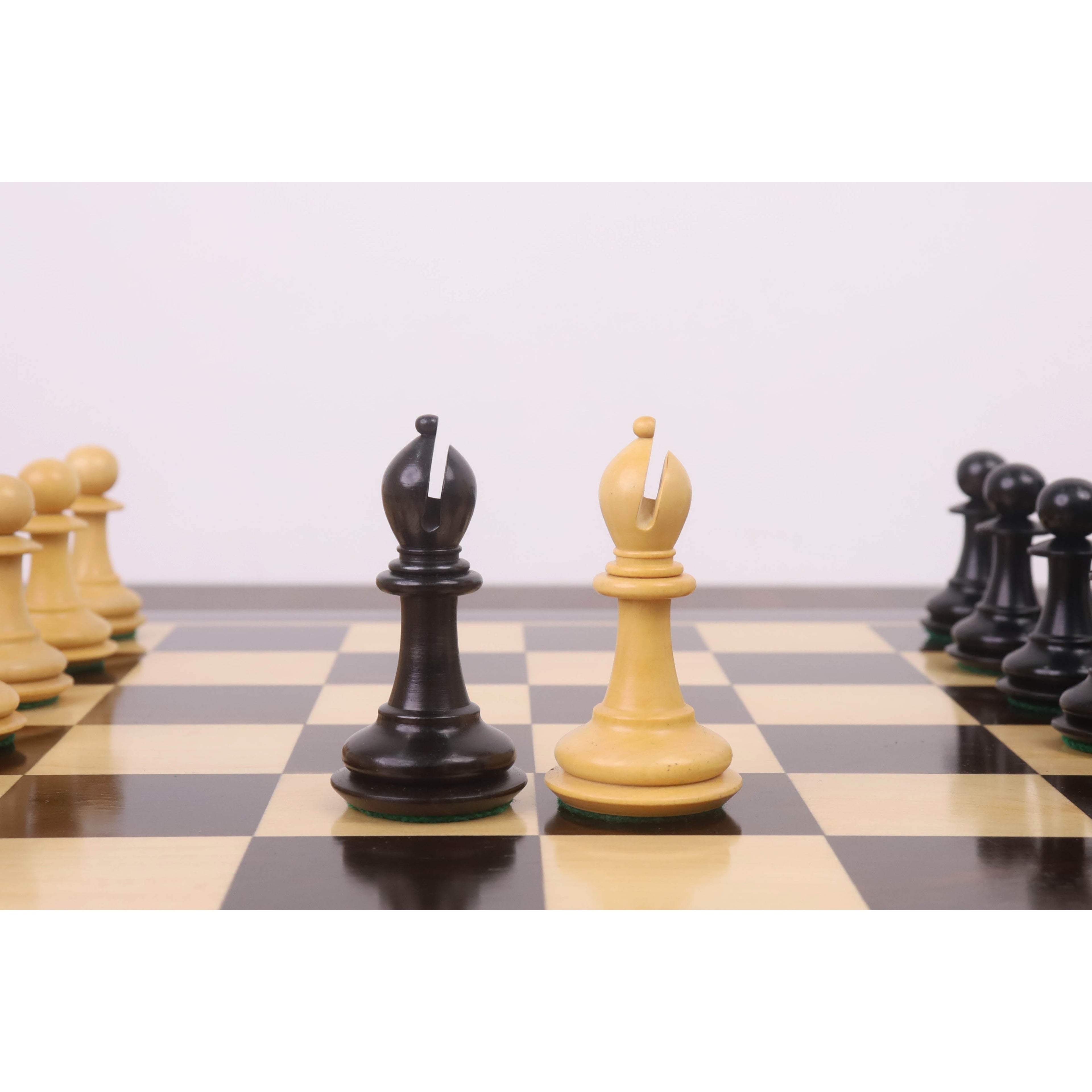 3.9" Heritage Series Staunton Chess Set (Chess Pieces Only) Ebonised Boxwood