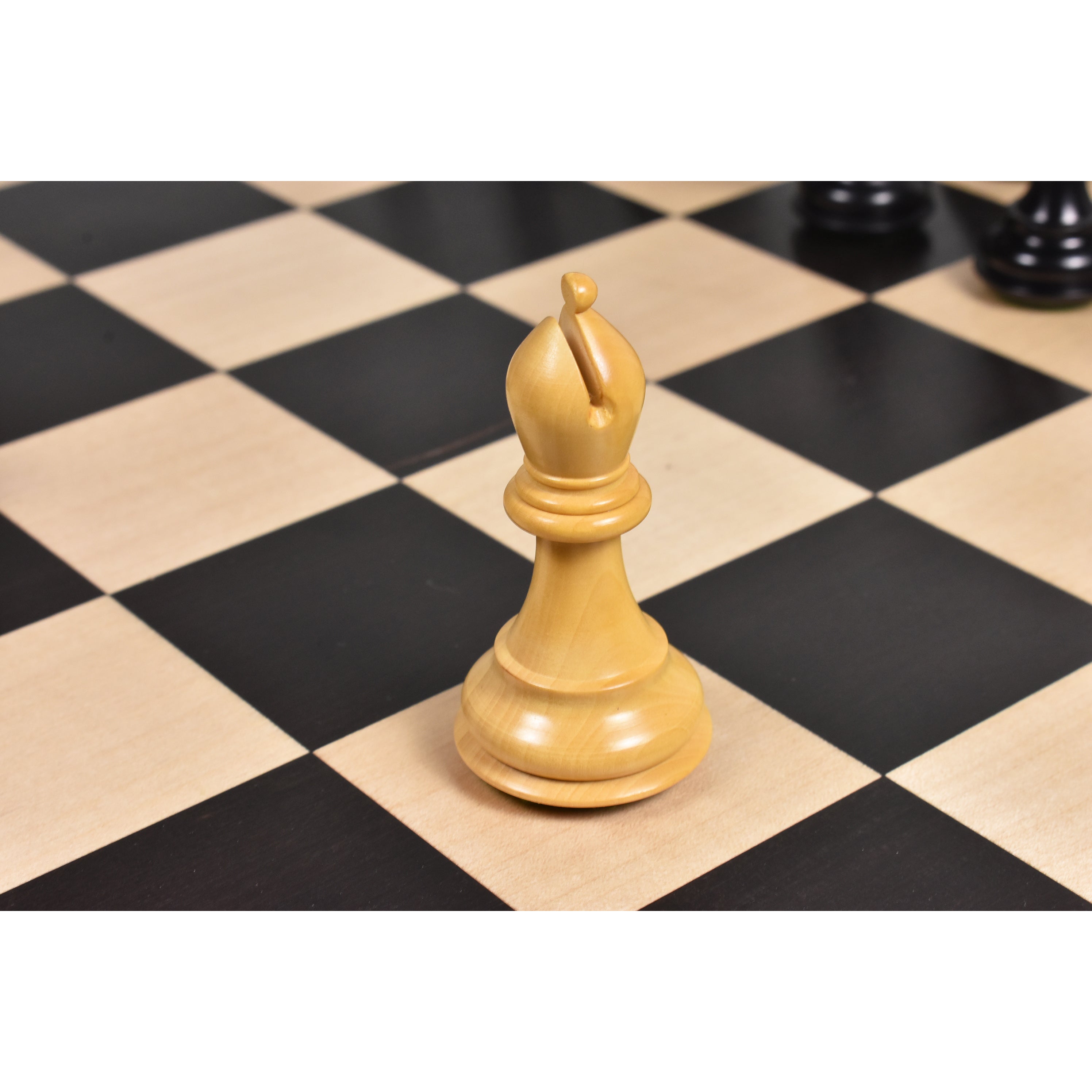 3.6" Ebonised Professional Staunton Weighted Chess Set (Chess Pieces Only) w/4 Queens