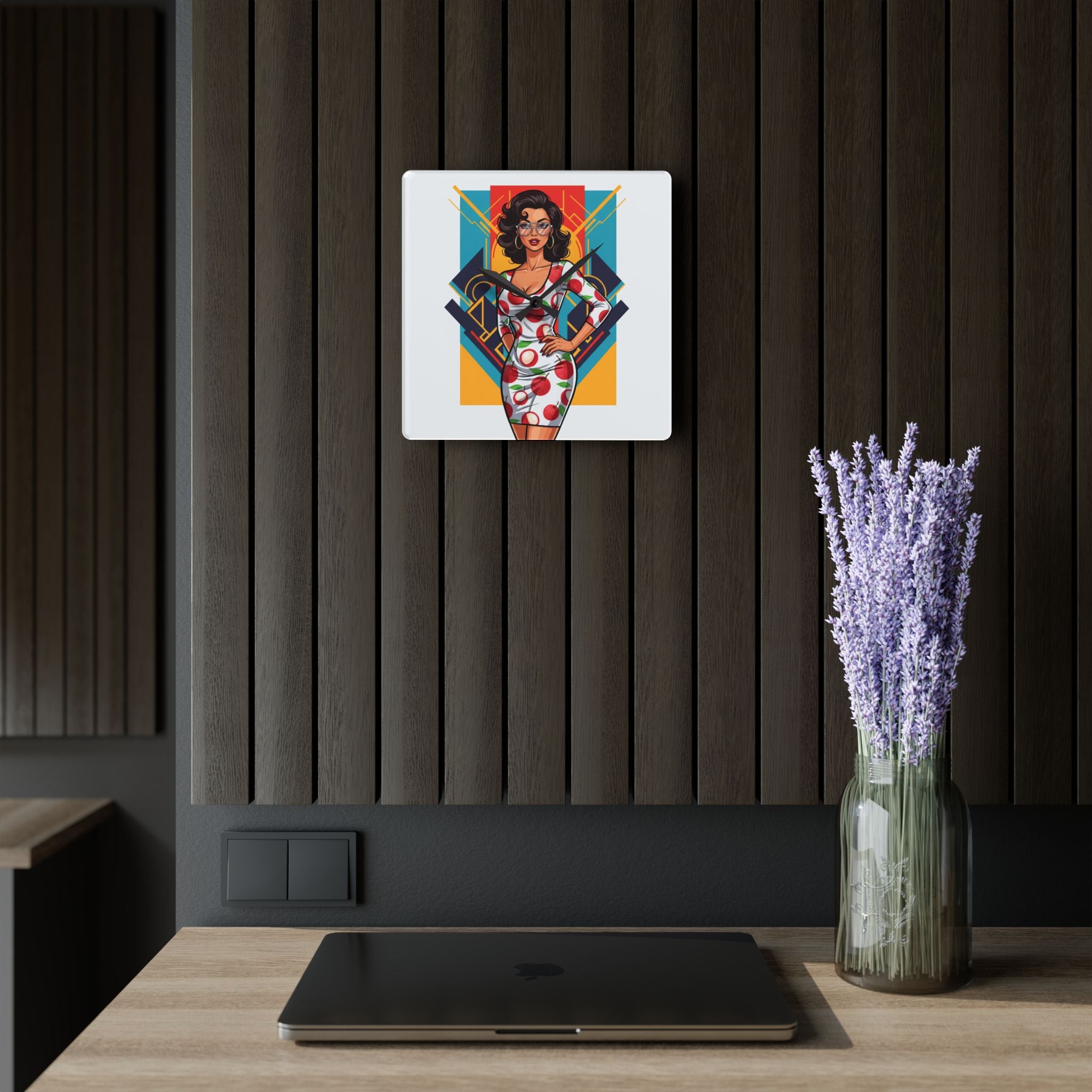 “Marlene Lychee” el mamonsillo Acrylic Wall Clock