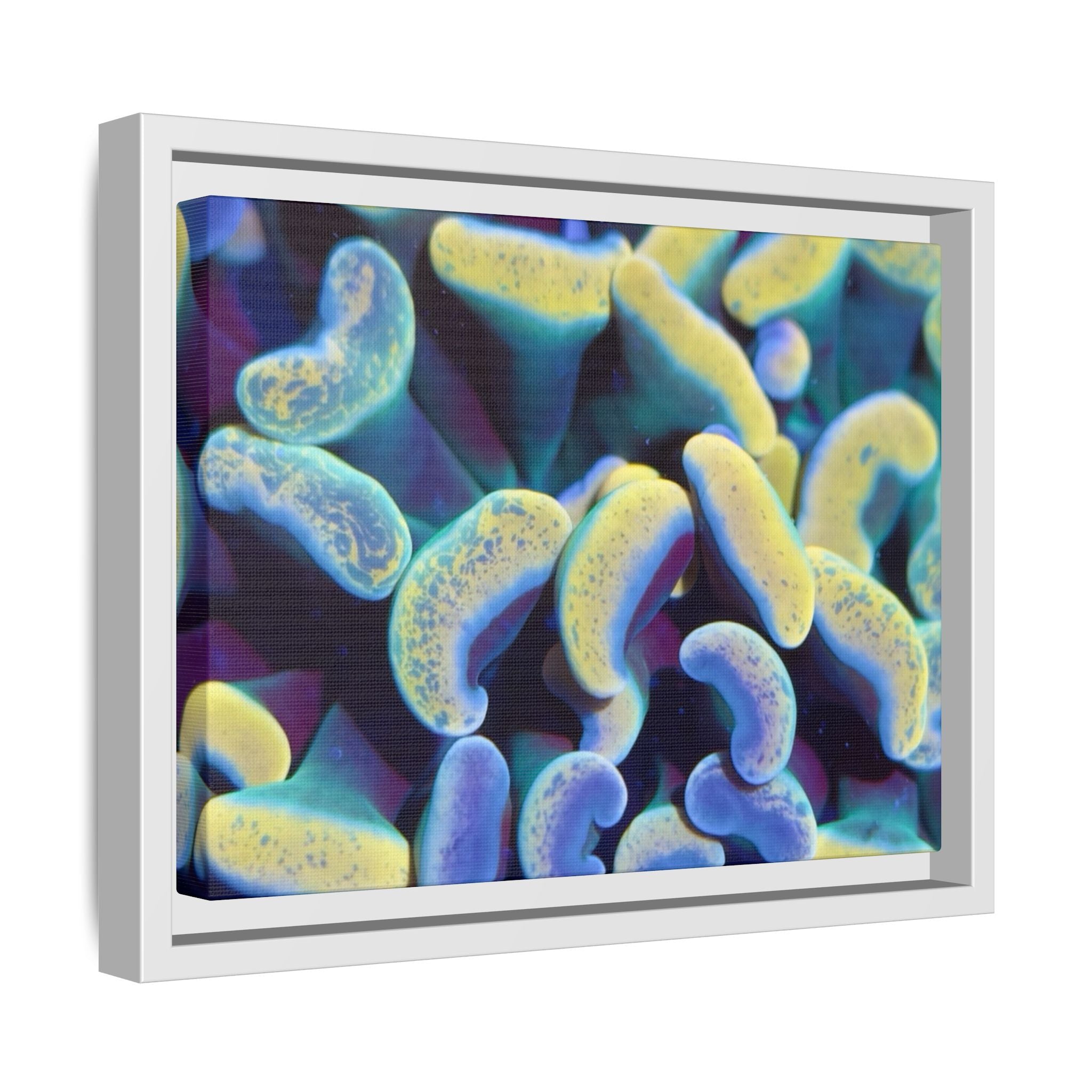 Customizable Vibrant Framed Matte Canvas Print, Modern Aesthetic