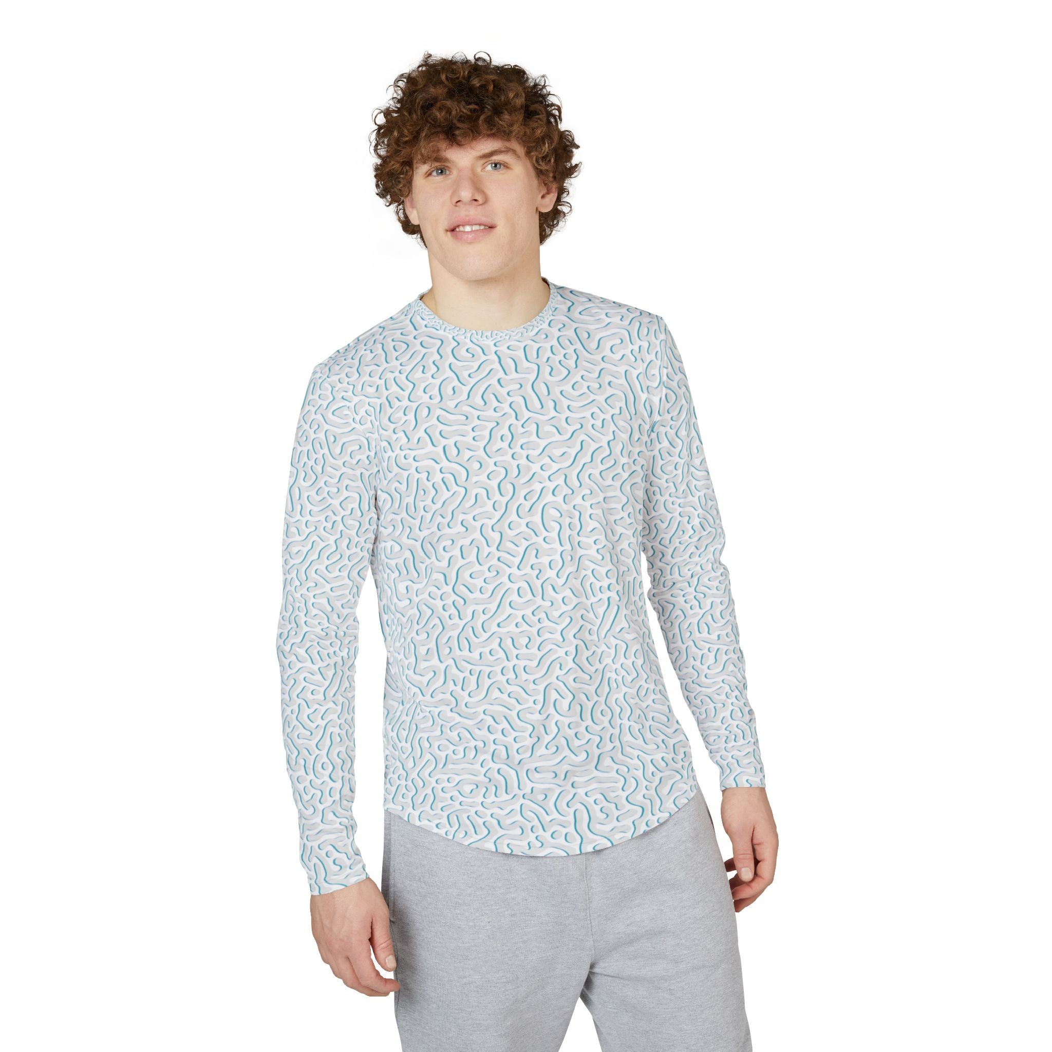 Outdoor UV Protection Long Sleeve Sport Shirt Coral Maze