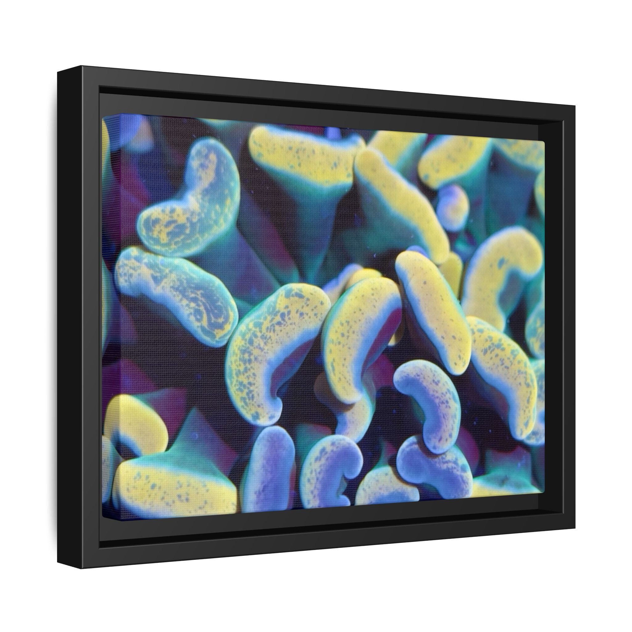 Customizable Vibrant Framed Matte Canvas Print, Modern Aesthetic