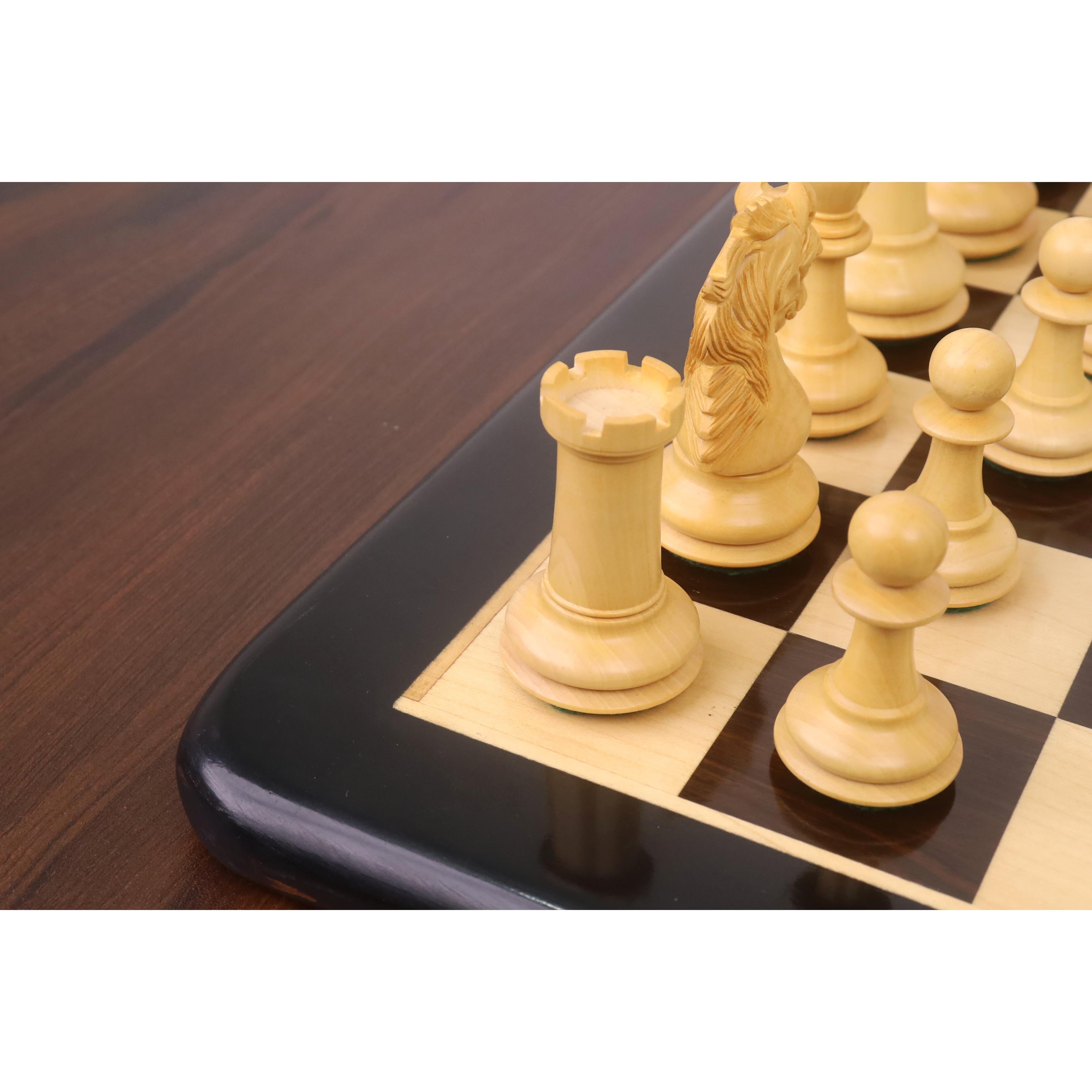 3.9" Heritage Series Staunton Chess Set (Chess Pieces Only) Ebonised Boxwood