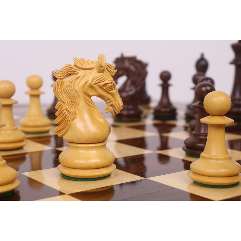 3.9" Heritage Series Staunton Chess Set (Chess Pieces Only) Rosewood & Boxwood