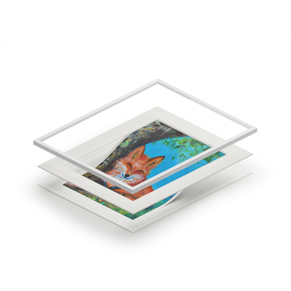 “Foxy Seat” Passepartout Giclée Print