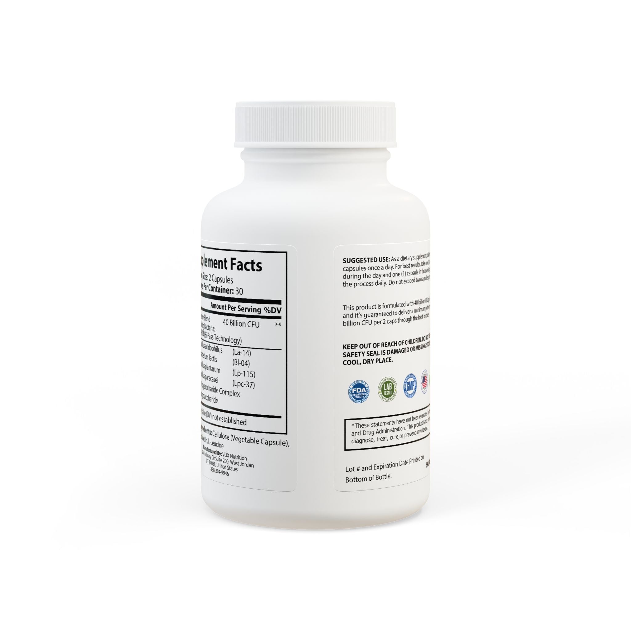 Probiotic Blend Supplement (60 Capsules)