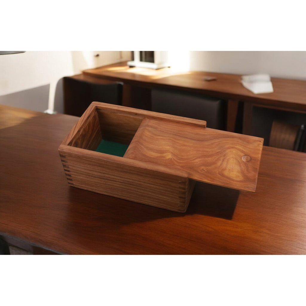 15.7” Golden Rosewood Borderless Minimalist Chessboard Set 3.6" Professional Staunton Pieces & Storage Box
