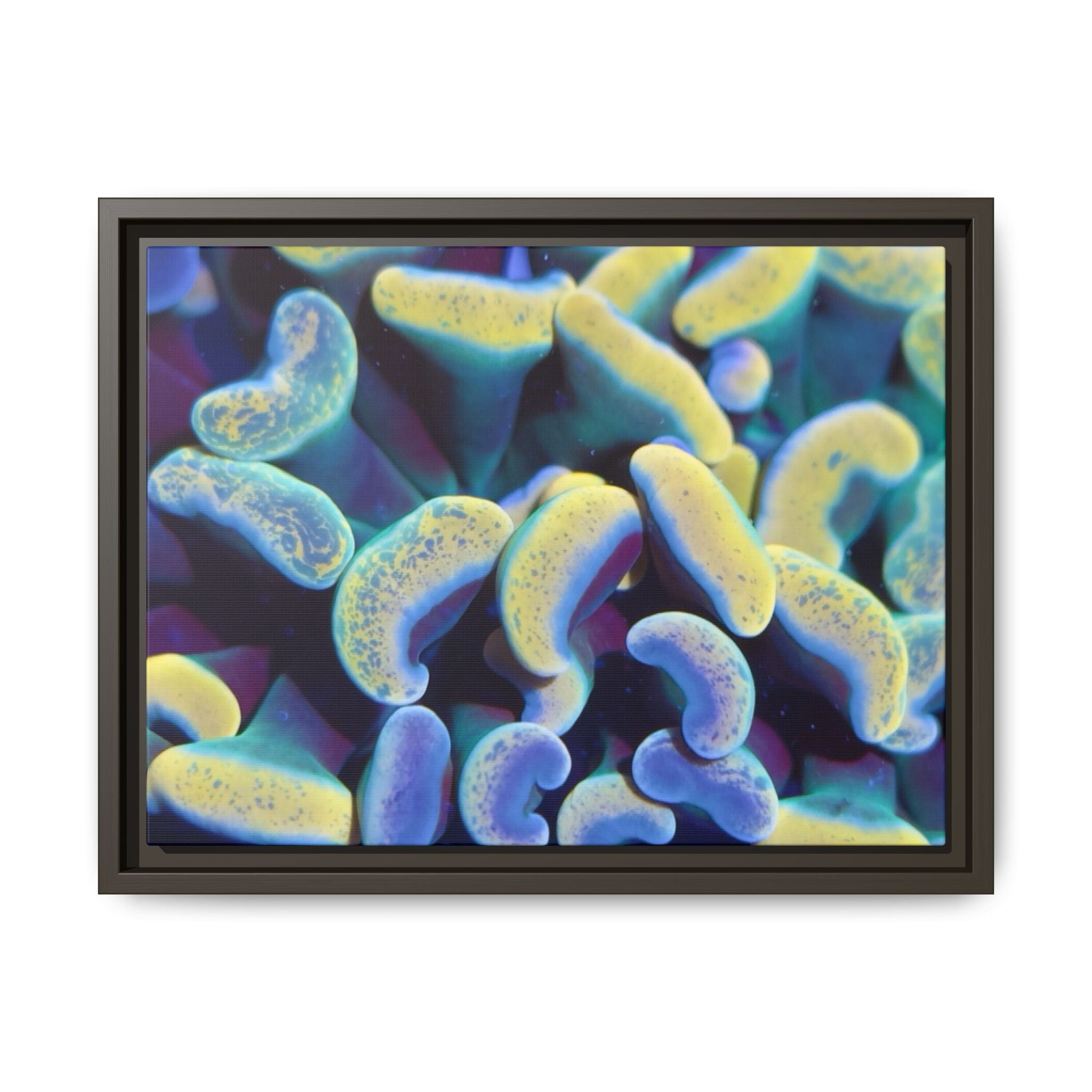 Customizable Vibrant Framed Matte Canvas Print, Modern Aesthetic