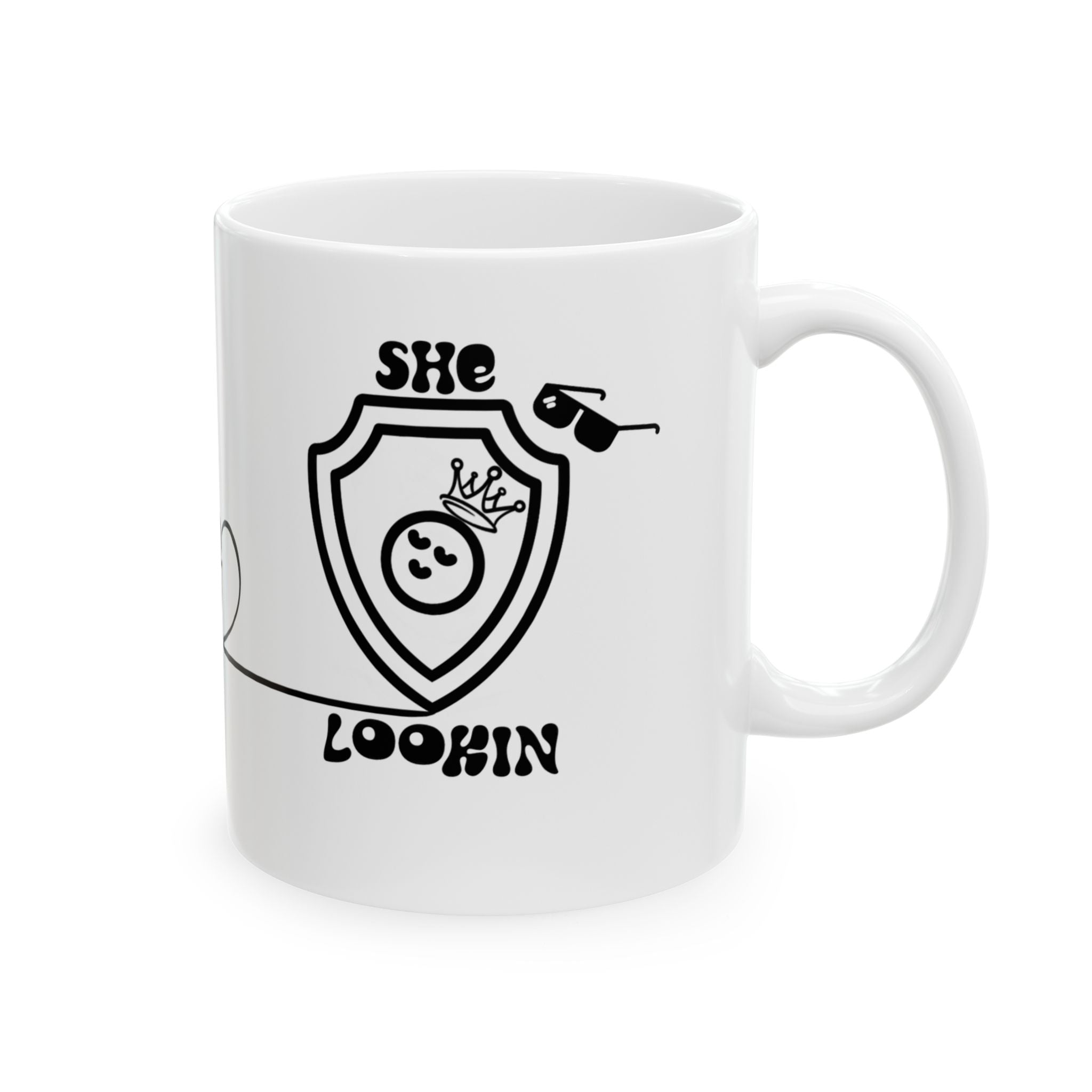 King & Queen Heartbeats & Love Ceramic Mug