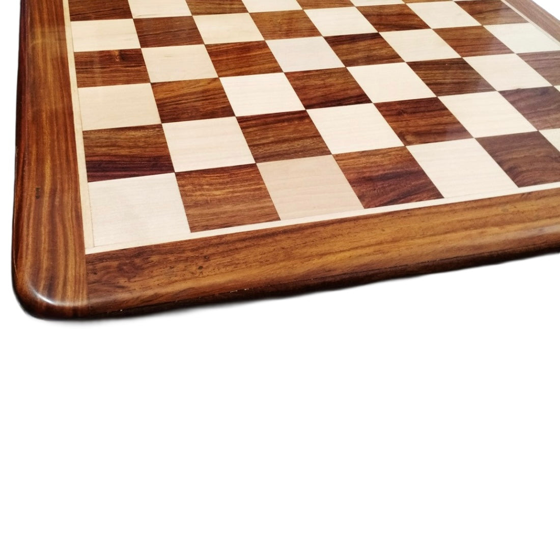 19" Inlaid Chessboard Golden Rosewood & Maple 1.97” Square ~ 50 mm