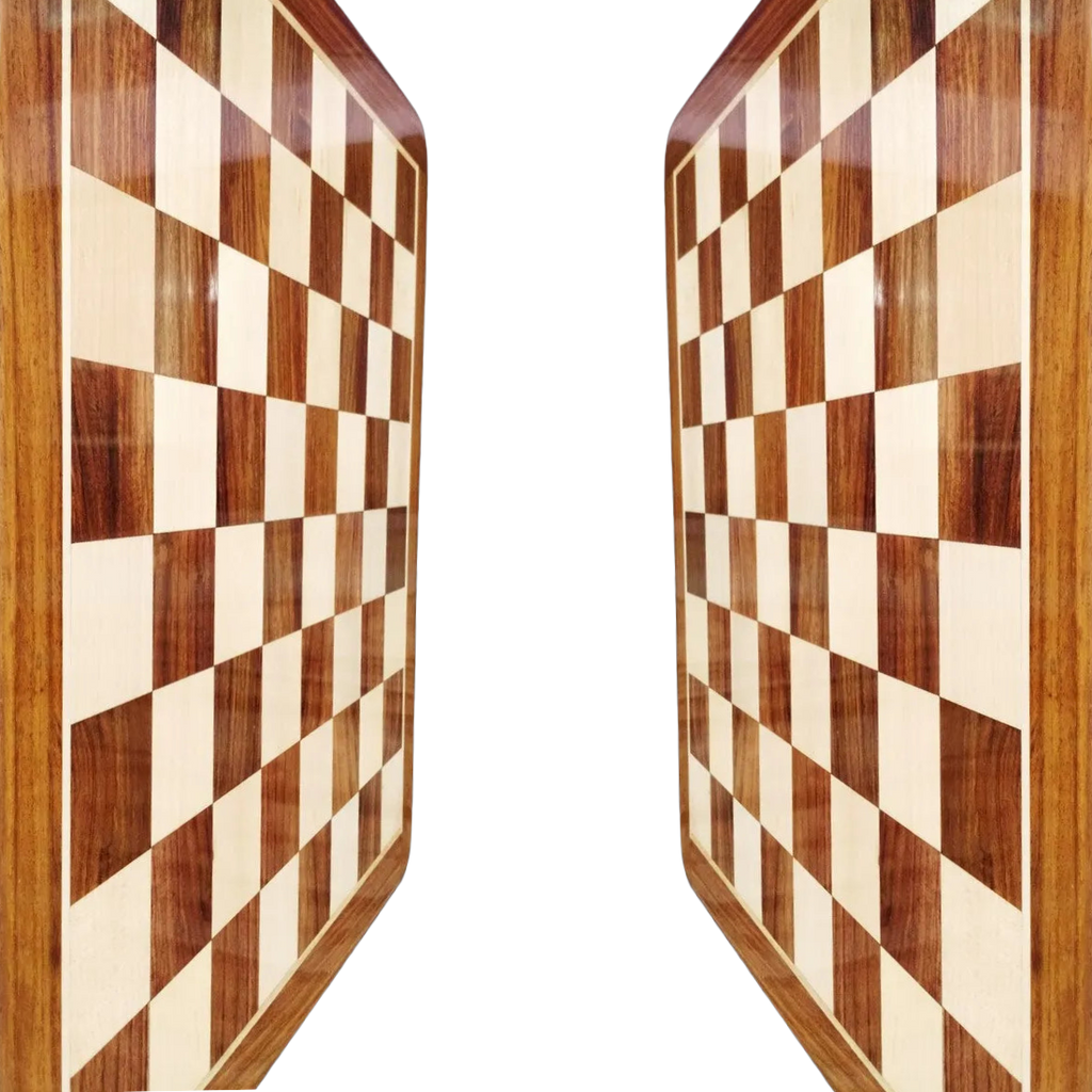 Mirrored Visual Effect Wooden Chessboards Maple Wood