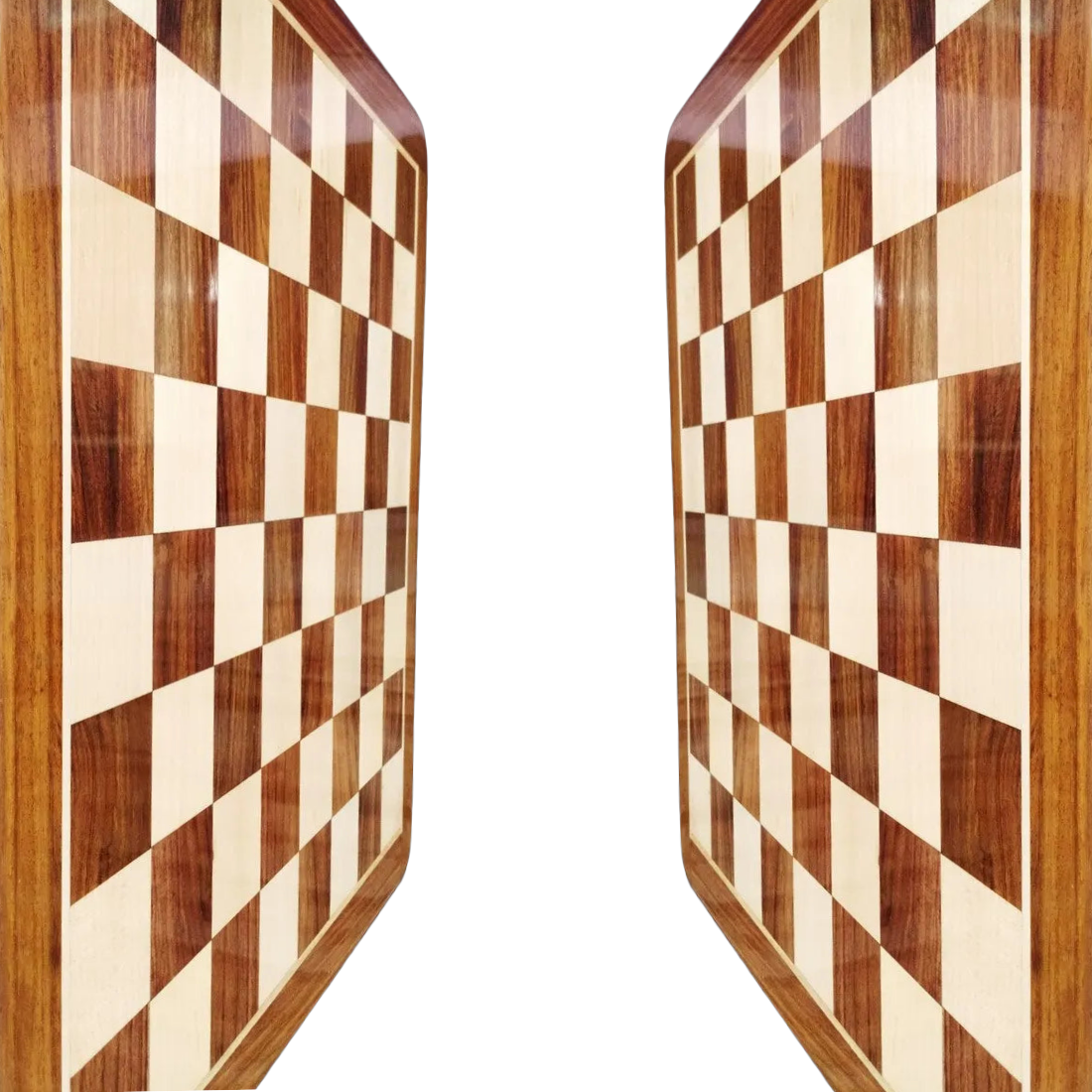 Mirrored Visual Effect Wooden Chessboards Maple Wood