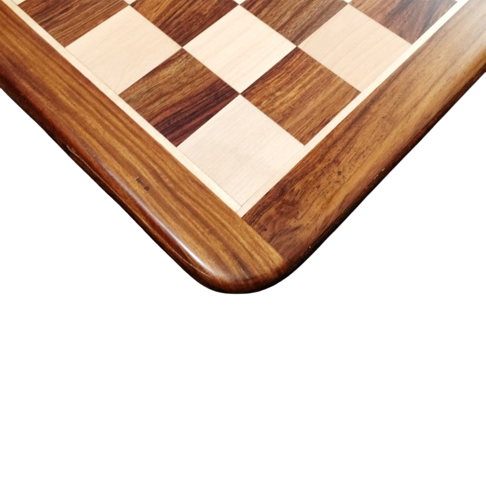 19" Inlaid Chessboard Golden Rosewood & Maple 1.97” Square ~ 50 mm
