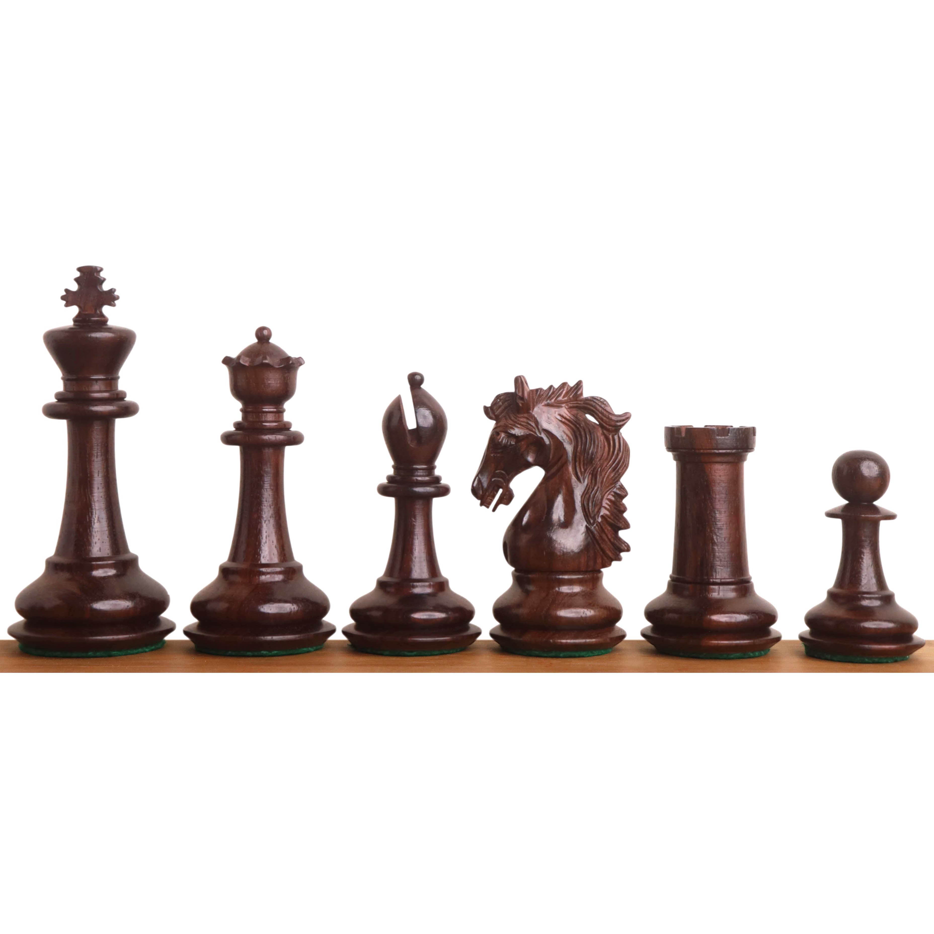 3.9" Heritage Series Staunton Chess Set (Chess Pieces Only) Rosewood & Boxwood