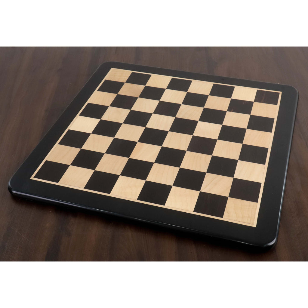 21" Inlaid Ebony & Maple Wood Chess Board 2.18” Square (55 mm)