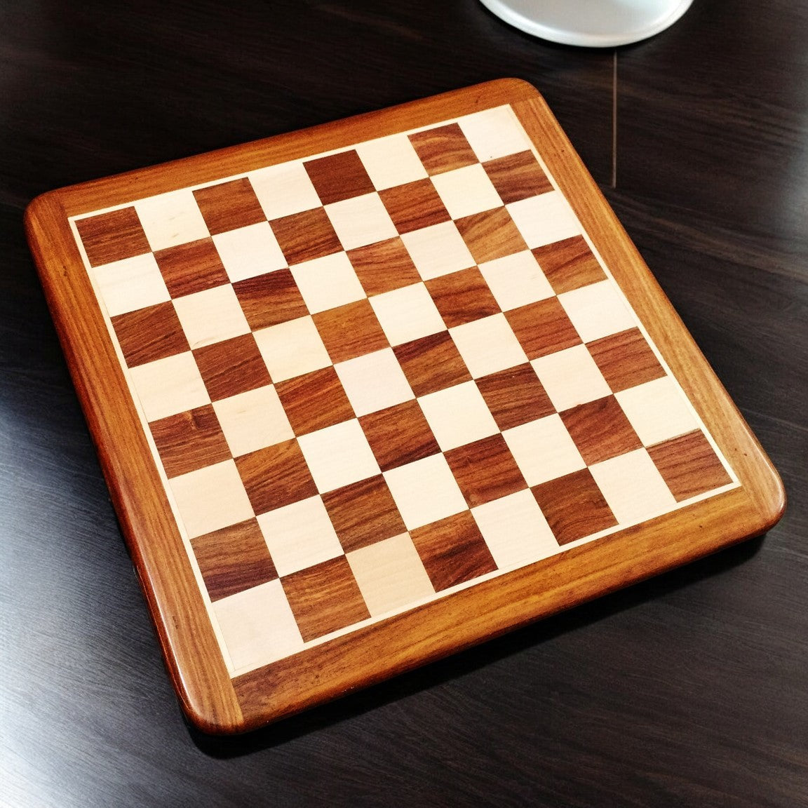 19" Inlaid Chessboard Golden Rosewood & Maple - 1.97” Square ~ 50 mm
