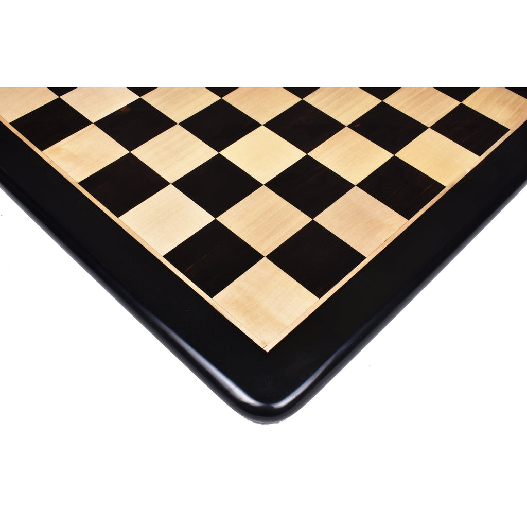17" Inlaid Ebony & Maple Wood Chessboard 1.77” ~ 45mm Square