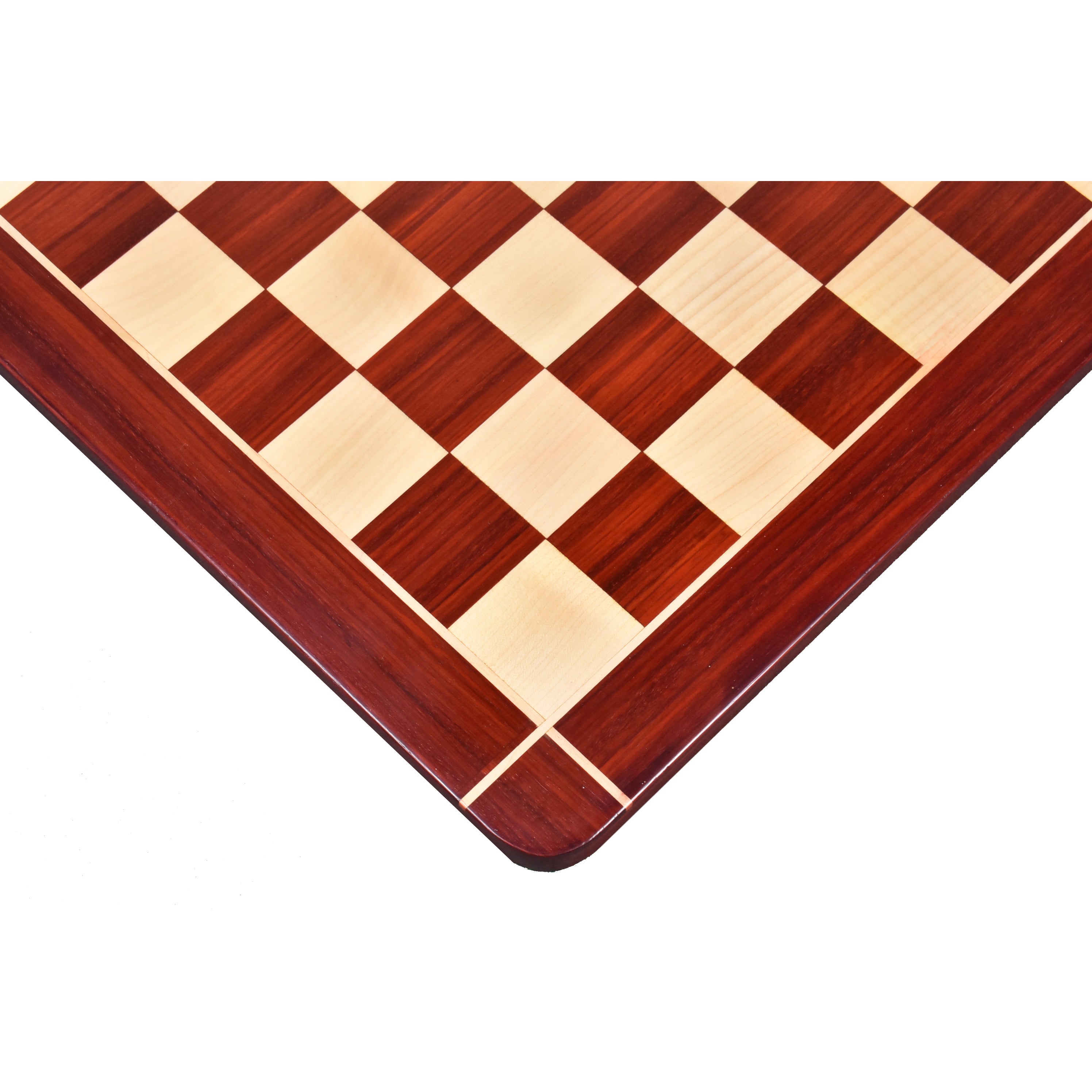 Combo of 4.3" Napoleon Luxury Staunton Triple Weight Bud Rosewood Chess Pieces with 23" Chessboard and Storage Box