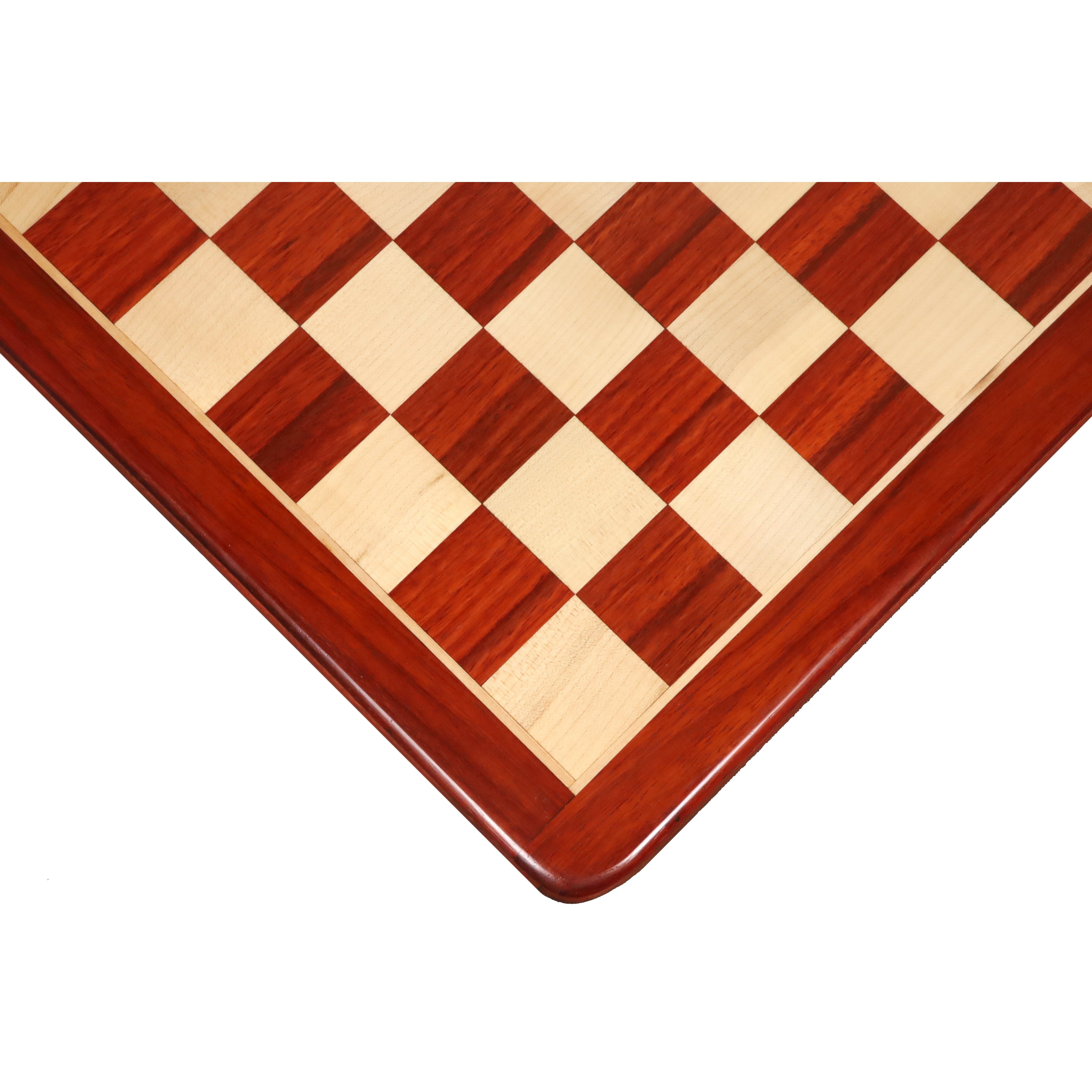 19" Inlaid Chessboard Bud Rosewood & Maple - 1.97” ~ 50 mm Square