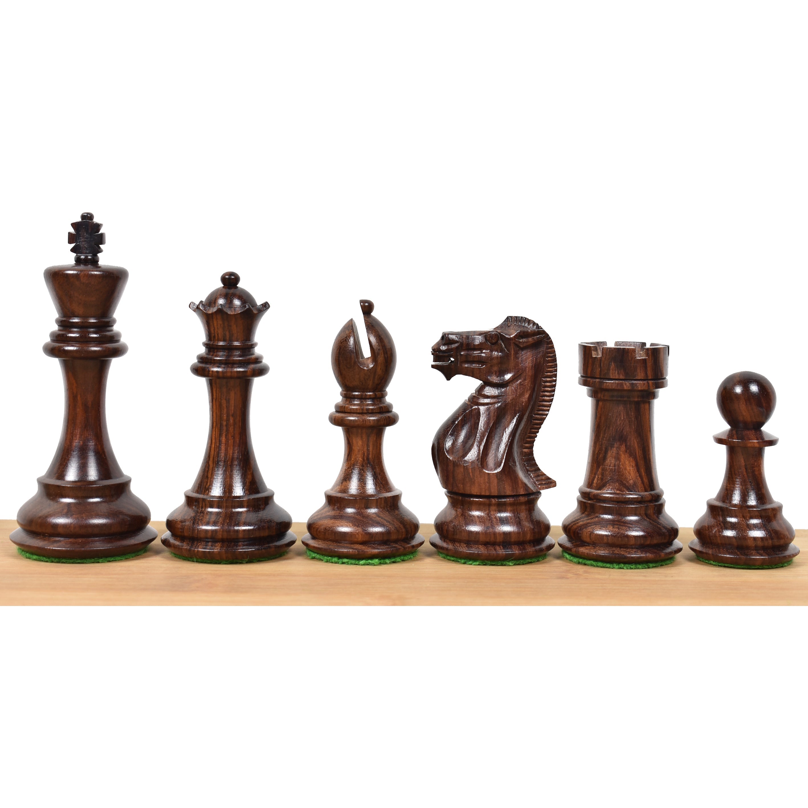 4.1" Rosewood Professional Staunton Weighted Chess Set (Chess Pieces Only) w/4 Queens