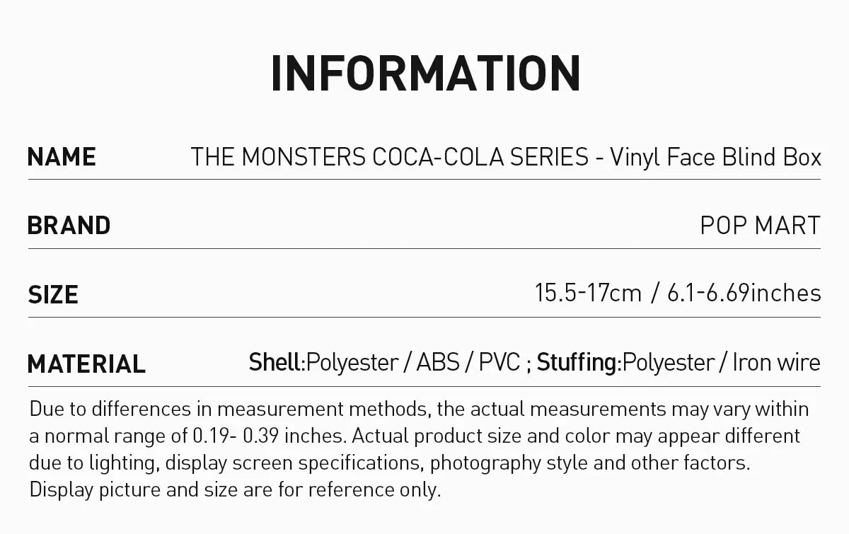 Monsters Coca-Cola Blind Box