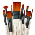 Studio Gold Nylon Brush Set Acrylic & Watercolor 12 Piece