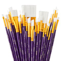 30 pc Studio Mixed Media White Nylon Brush Set