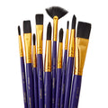 Studio Mixed Media Black Nylon Brush Set 10 pc