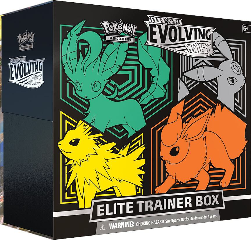 Pokémon TCG Evolving Skies Elite Trainer Box Flareon Jolteon Umbreon Leafeon