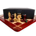 23” Napoleon Chessboard Rosewood w/Triple Weighted Staunton & Storage Box